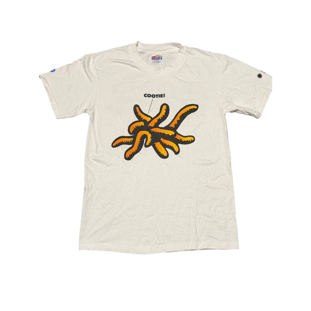 Vintage Hanes Beefy-T Microbes Smithsonian Institution Pfizer T-Shirt White S